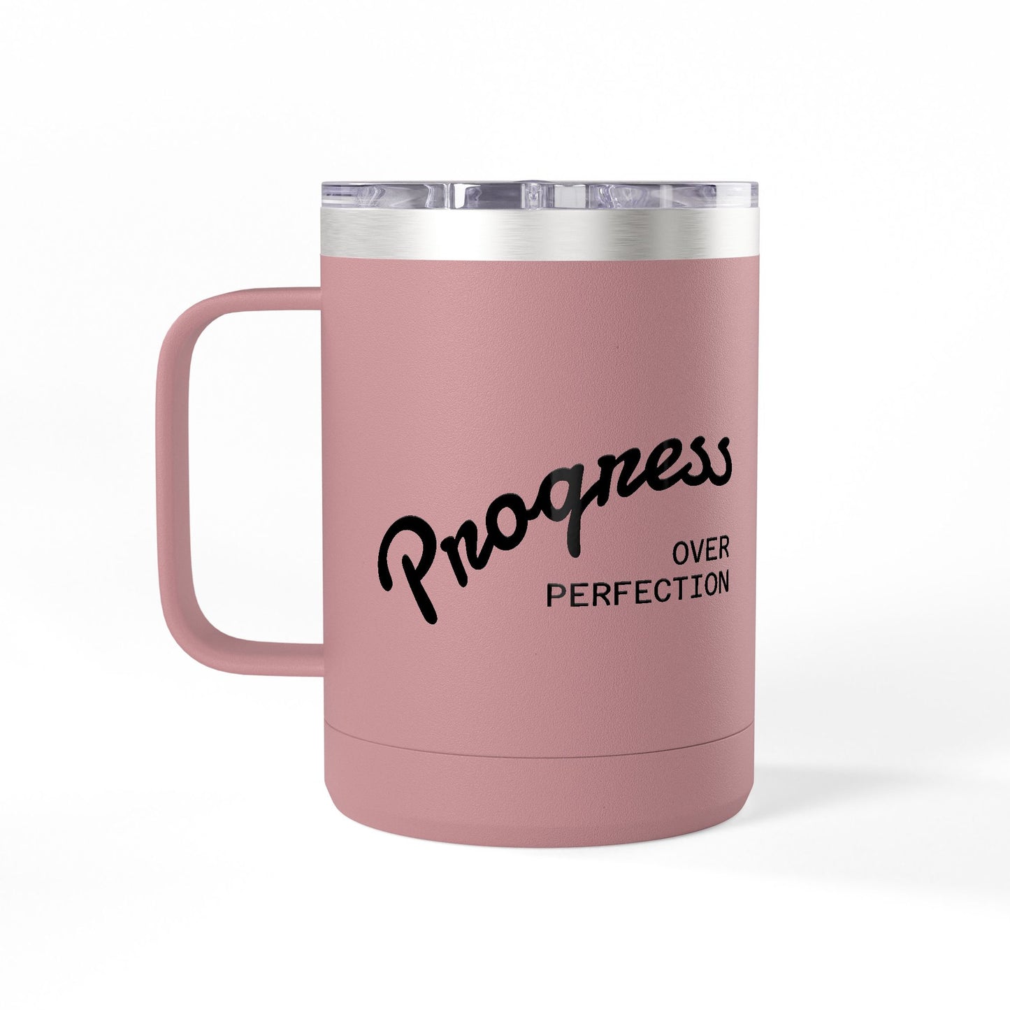 15oz Insulated Coffee Tumbler Mug – White Travel Mug
