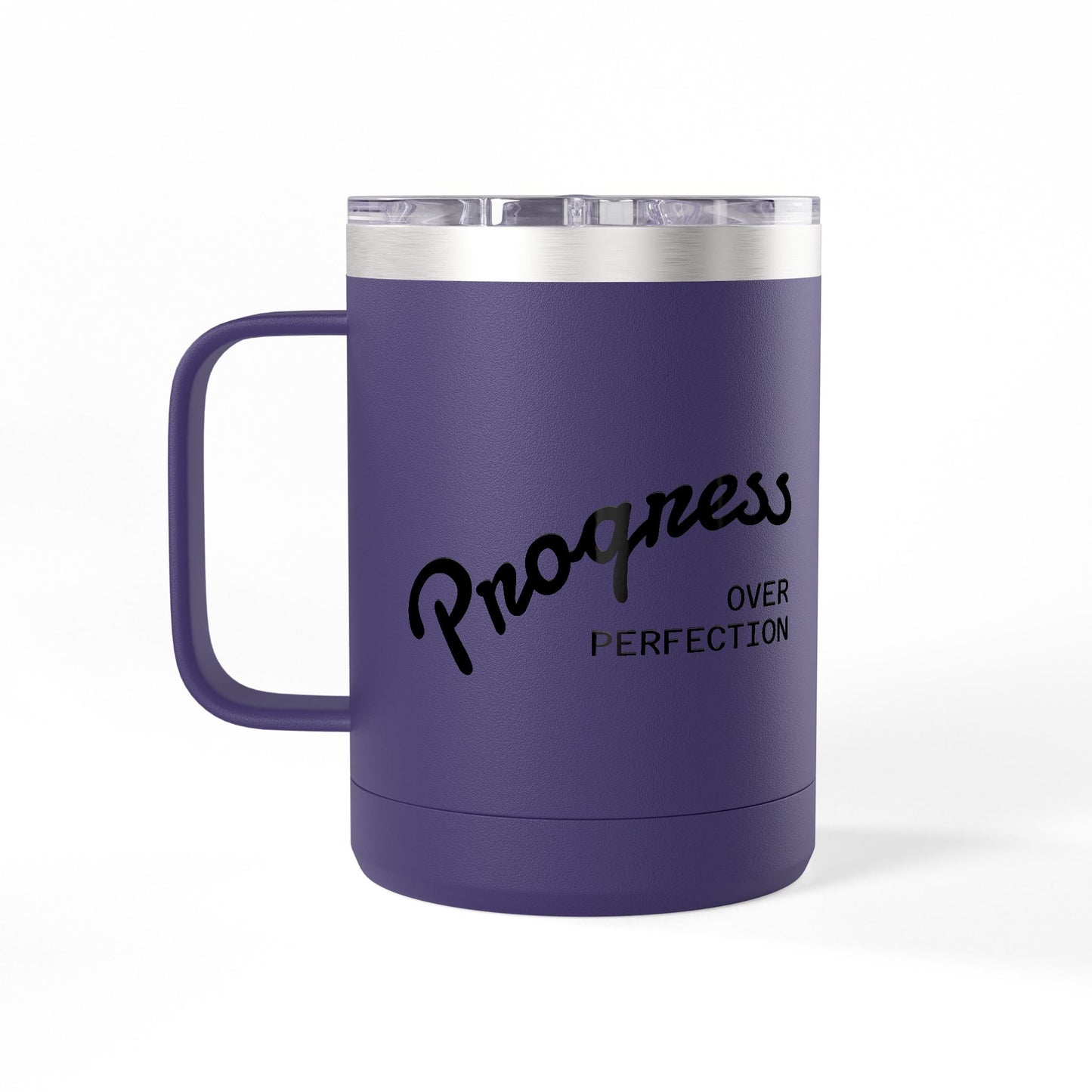 15oz Insulated Coffee Tumbler Mug – White Travel Mug