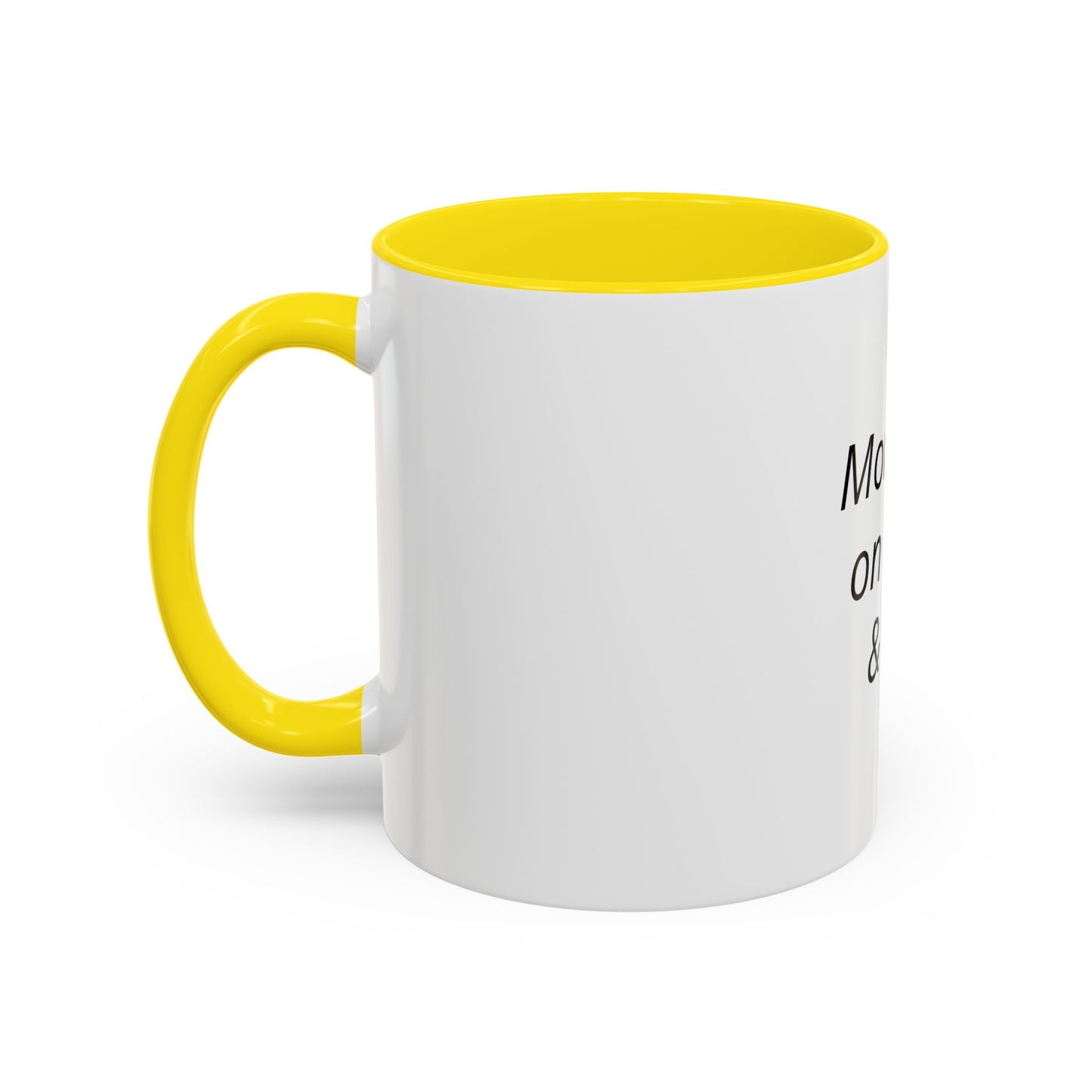 Mom Runs on Coffee & Love Accent Coffee Mug — Funny Mother's Day Gift (11/15oz)