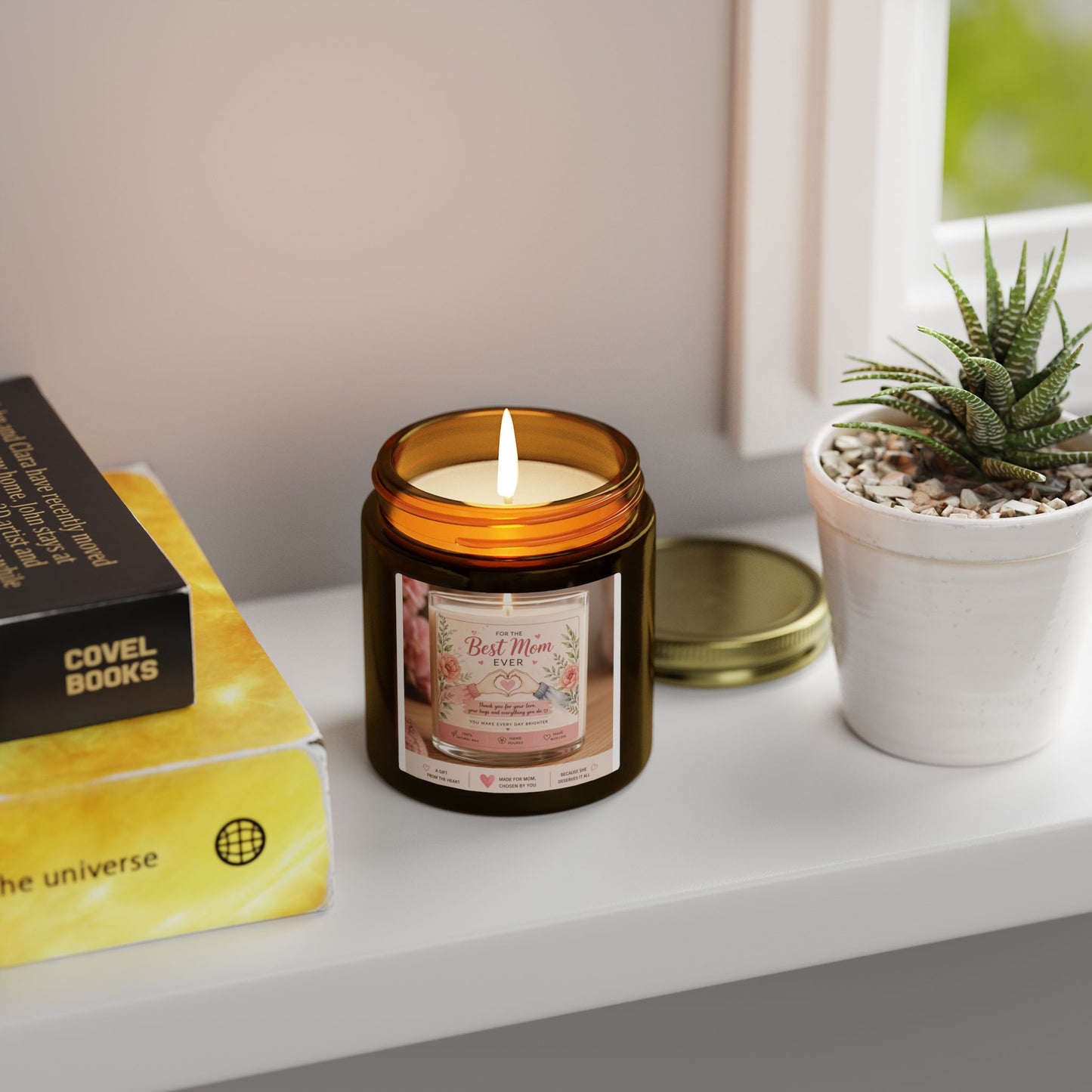 Best Mom Ever Scented Candle - Coconut Apricot Wax (4oz & 9oz)