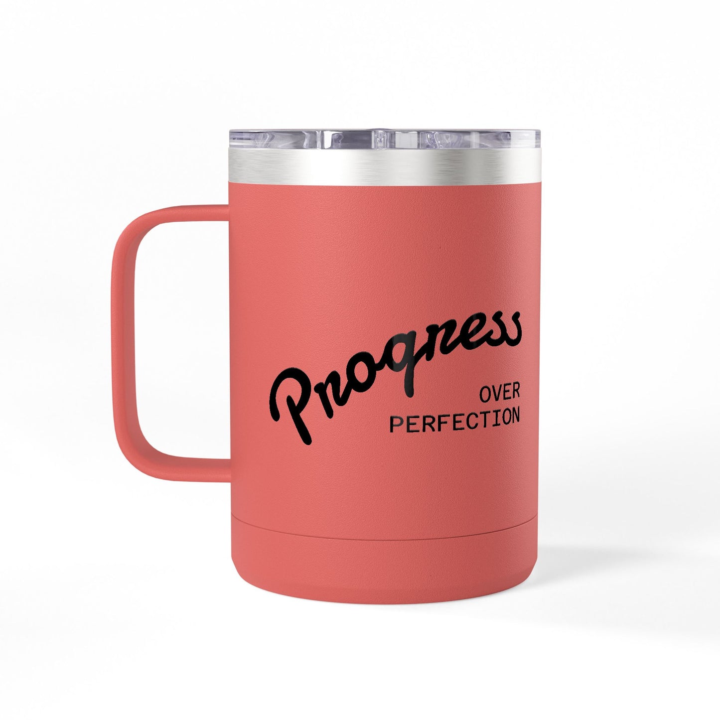 15oz Insulated Coffee Tumbler Mug – White Travel Mug