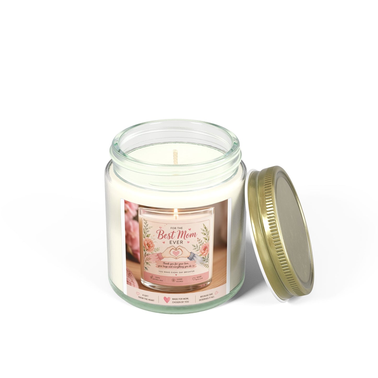 Best Mom Ever Scented Candle - Coconut Apricot Wax (4oz & 9oz)