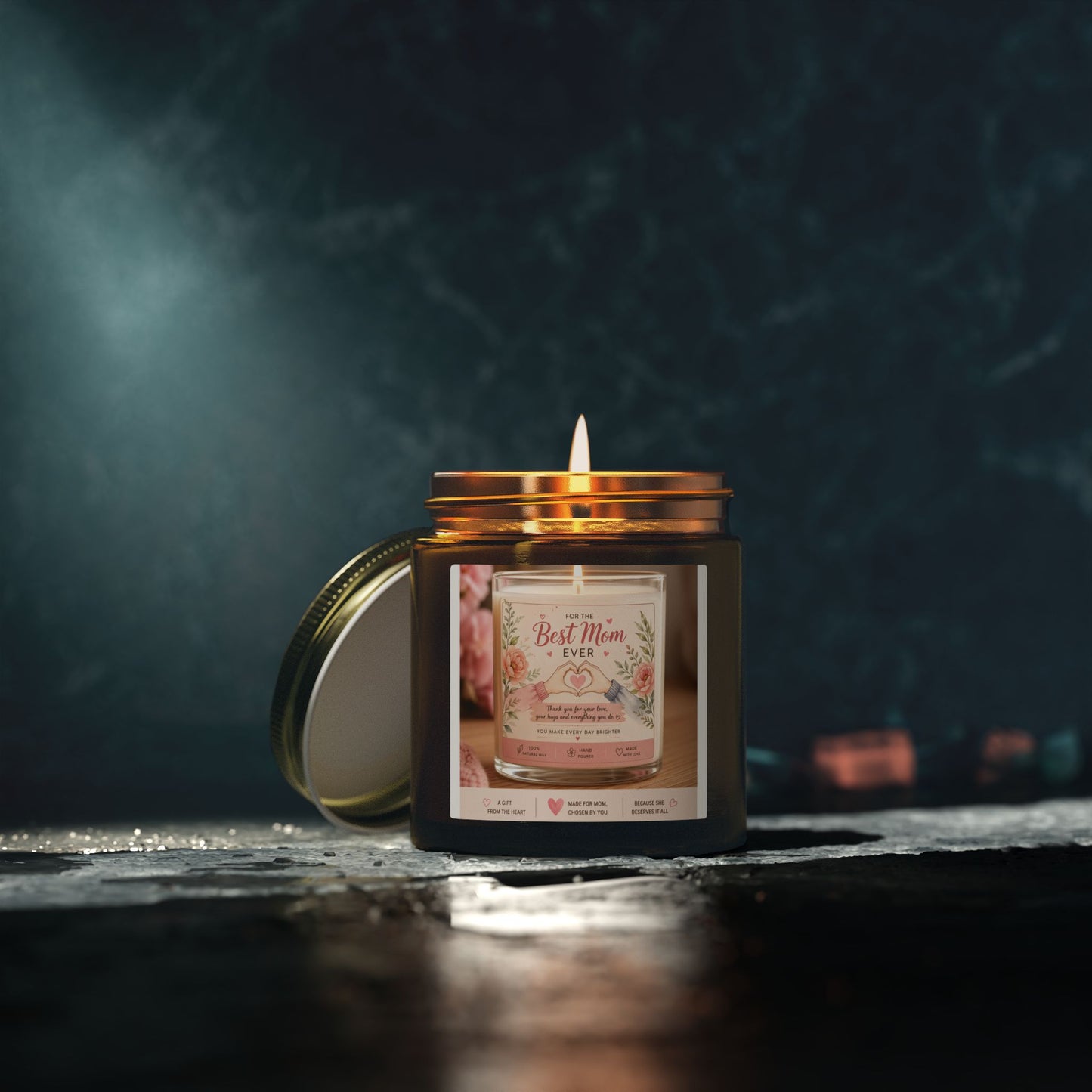 Best Mom Ever Scented Candle - Coconut Apricot Wax (4oz & 9oz)