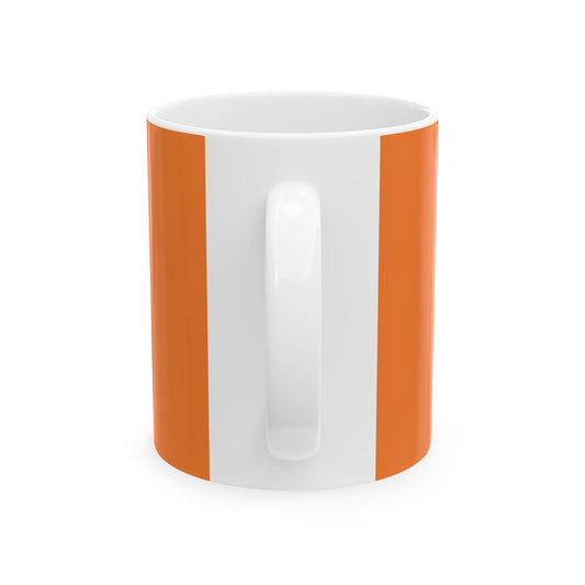 Motivational Coffee Mug — "Hustle More, Less Coffee" Orange Ceramic Mug (11oz/15oz)