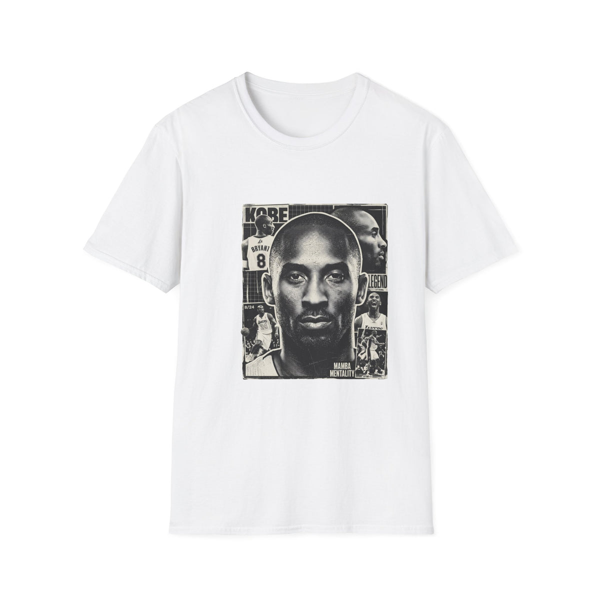 Kobe Bryant Tribute T-Shirt — Retro Collage Basketball Legend Tee