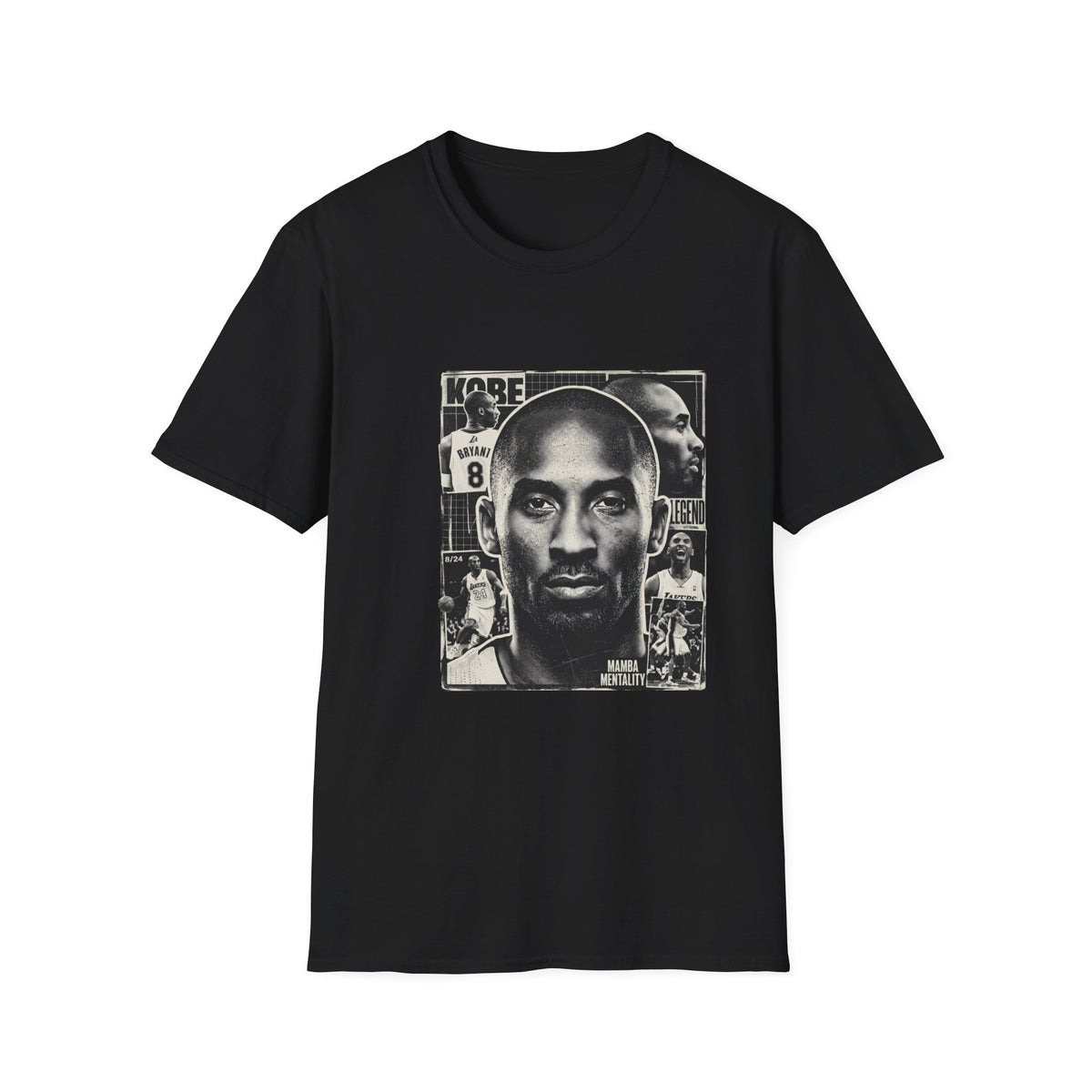 Kobe Bryant Tribute T-Shirt — Retro Collage Basketball Legend Tee