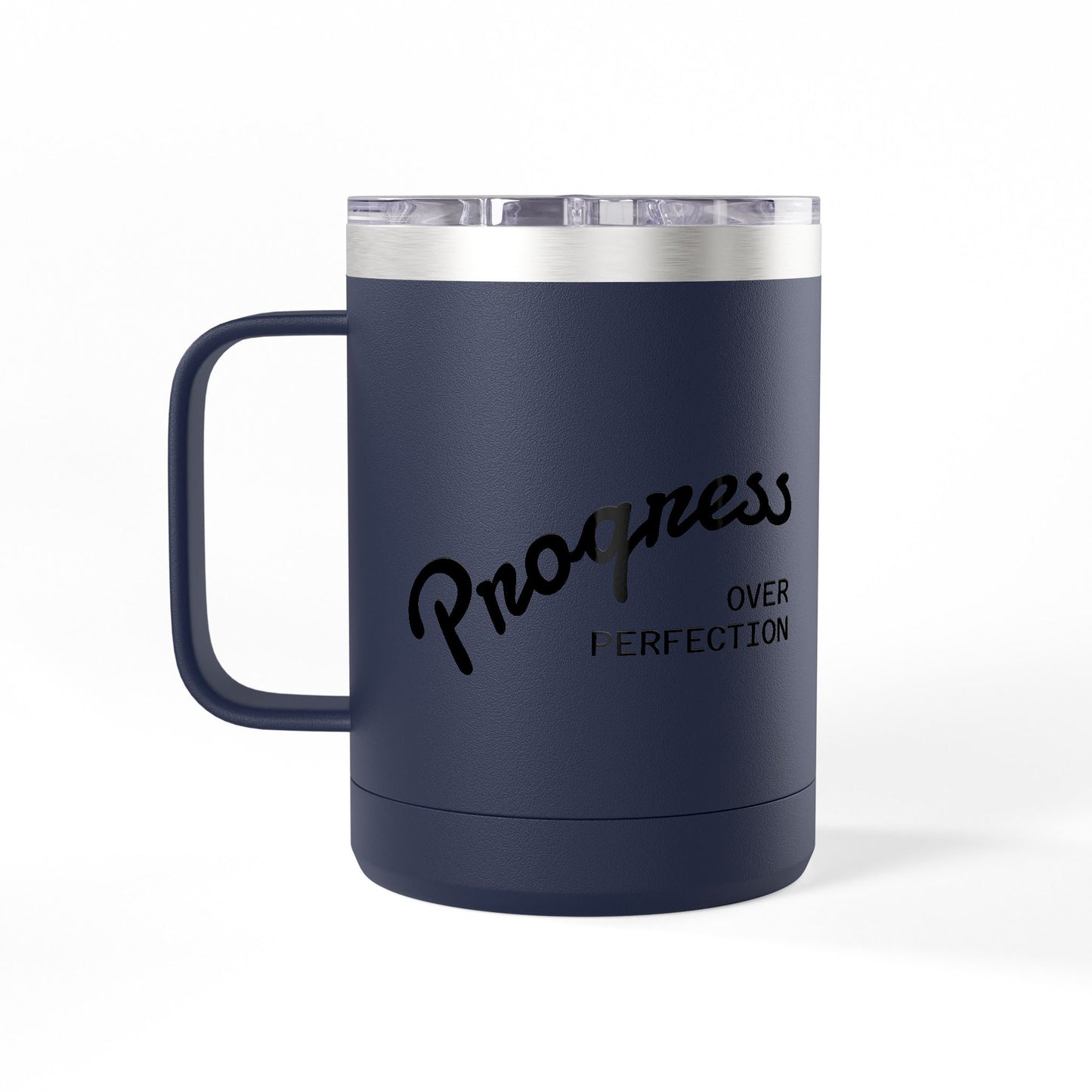 15oz Insulated Coffee Tumbler Mug – White Travel Mug