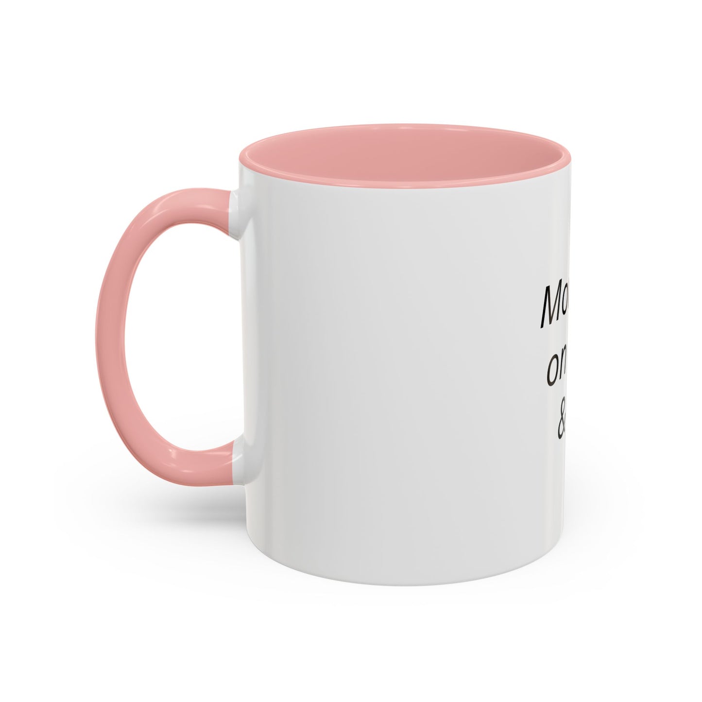 Mom Runs on Coffee & Love Accent Coffee Mug — Funny Mother's Day Gift (11/15oz)