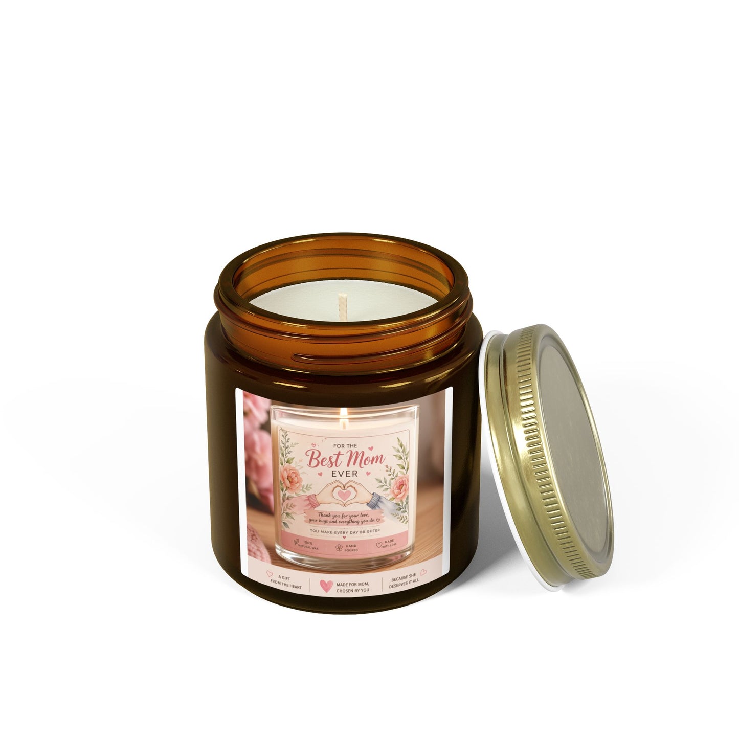Best Mom Ever Scented Candle - Coconut Apricot Wax (4oz & 9oz)