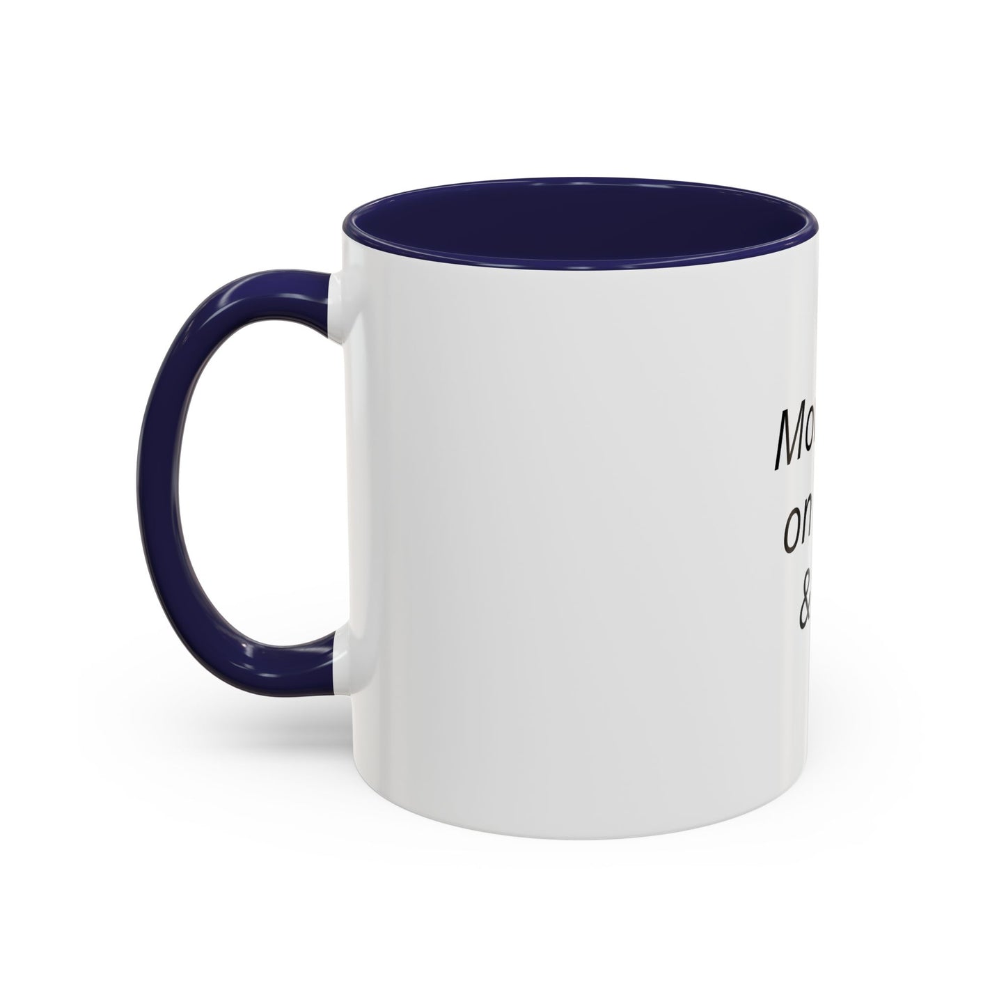 Mom Runs on Coffee & Love Accent Coffee Mug — Funny Mother's Day Gift (11/15oz)