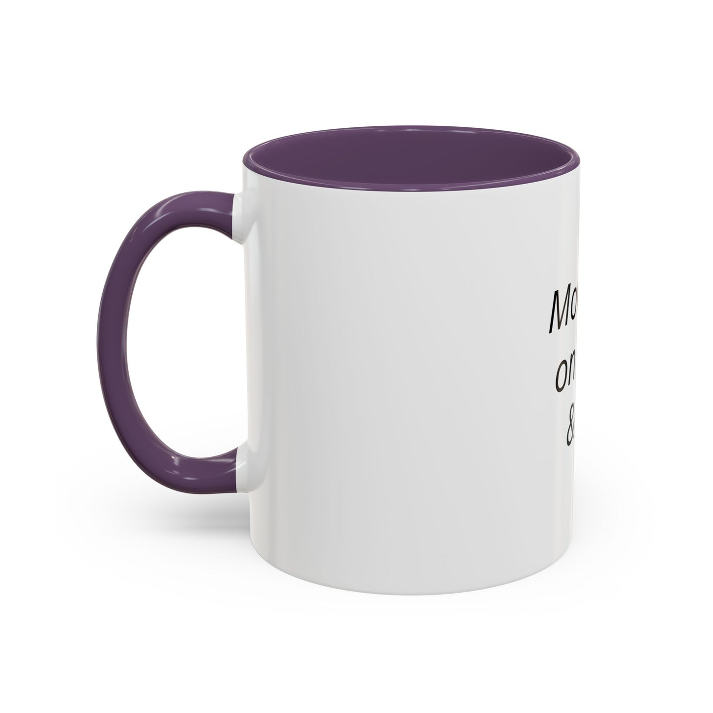 Mom Runs on Coffee & Love Accent Coffee Mug — Funny Mother's Day Gift (11/15oz)