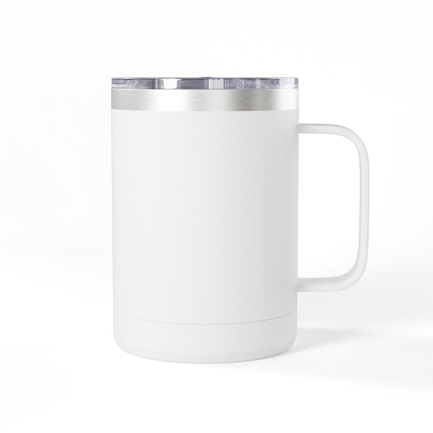 15oz Insulated Coffee Tumbler Mug – White Travel Mug