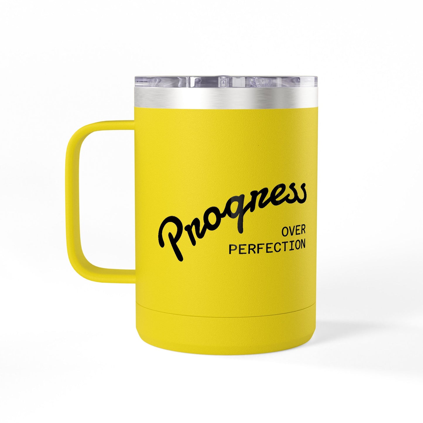 15oz Insulated Coffee Tumbler Mug – White Travel Mug