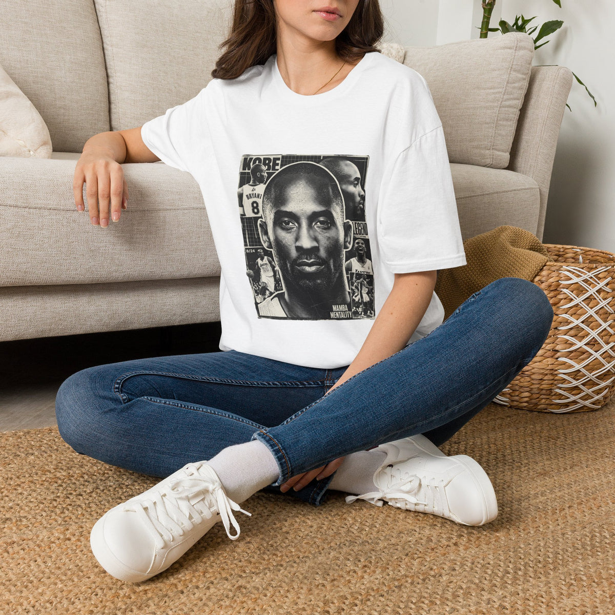 Kobe Bryant Tribute T-Shirt — Retro Collage Basketball Legend Tee