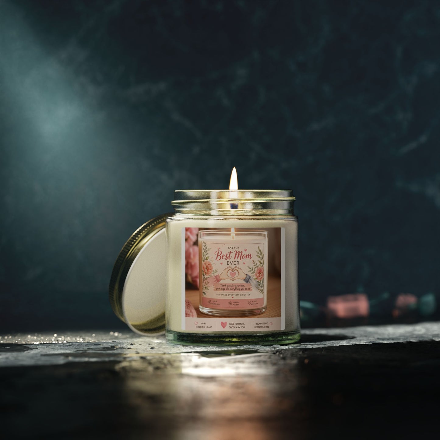 Best Mom Ever Scented Candle - Coconut Apricot Wax (4oz & 9oz)