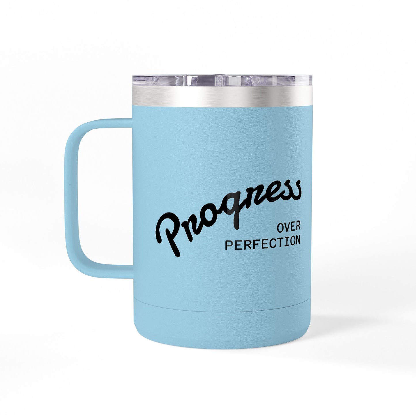 15oz Insulated Coffee Tumbler Mug – White Travel Mug