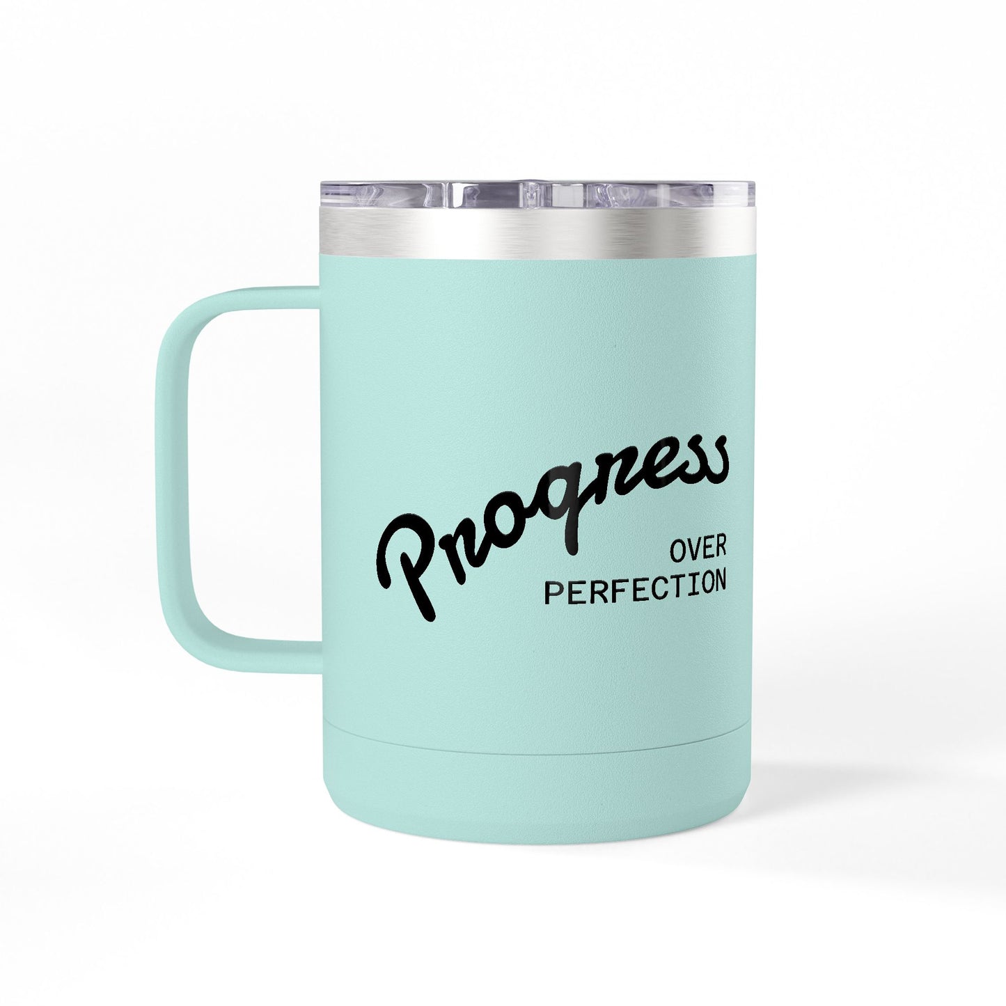 15oz Insulated Coffee Tumbler Mug – White Travel Mug