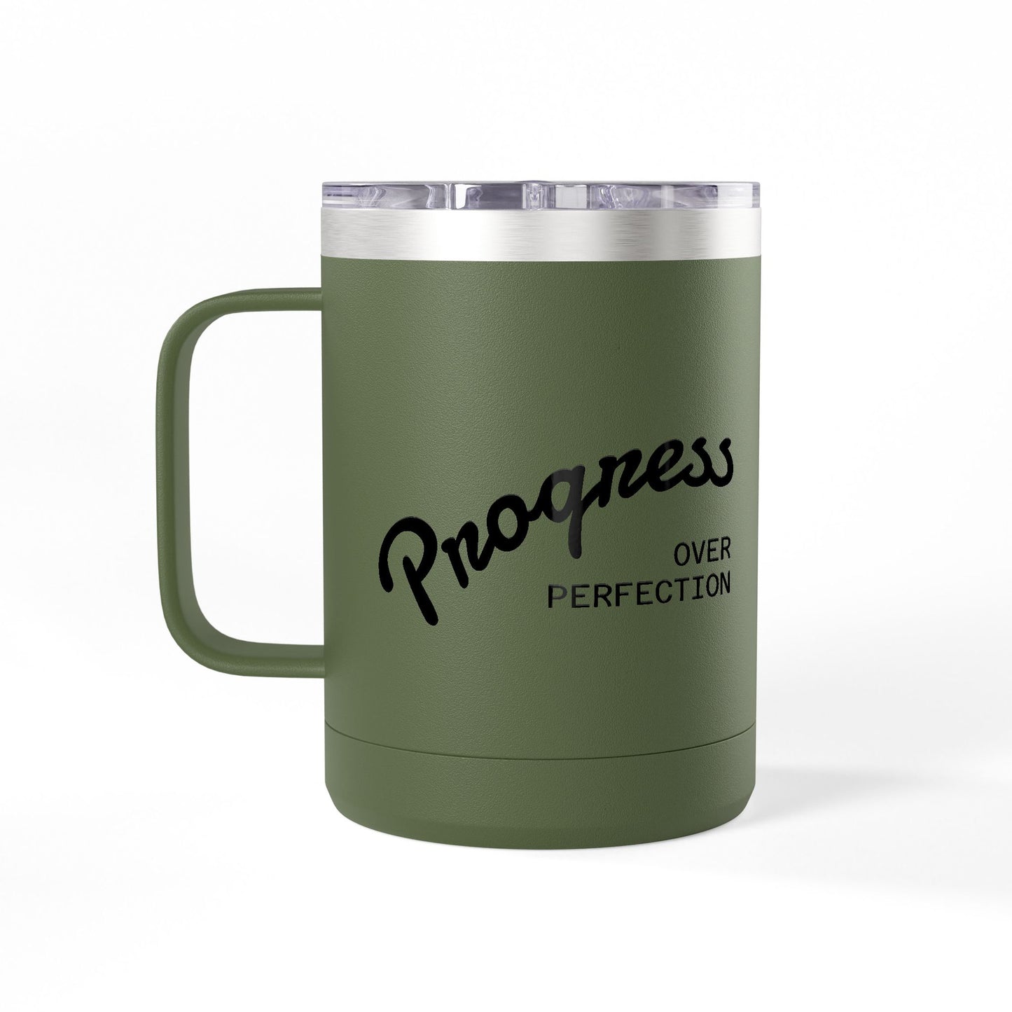 15oz Insulated Coffee Tumbler Mug – White Travel Mug